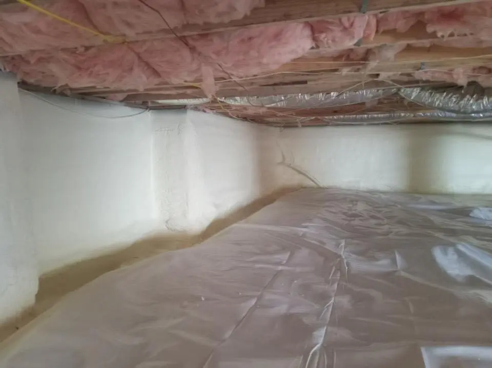 Crawl space encapsulation with closed-cell spray foam for Roof Waterproofing in Kingsville